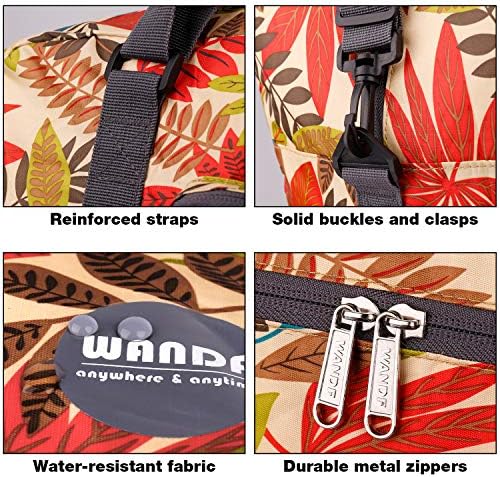 Wandf Foldable Travel Duffel Bag Carryon Luggage Sports Gym Weekend Tote Bag Water Resistant Nylon for Women 6 Wandf Foldable Travel Duffel Bag Carryon Luggage Sports Gym Weekend Tote Bag Water Resistant Nylon for Women