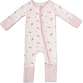 Bamboo Little Ultra-Soft Convertible Baby Romper - Gender Neutral Infant Clothes with 2-Way Zipper, Footless Sleepwear