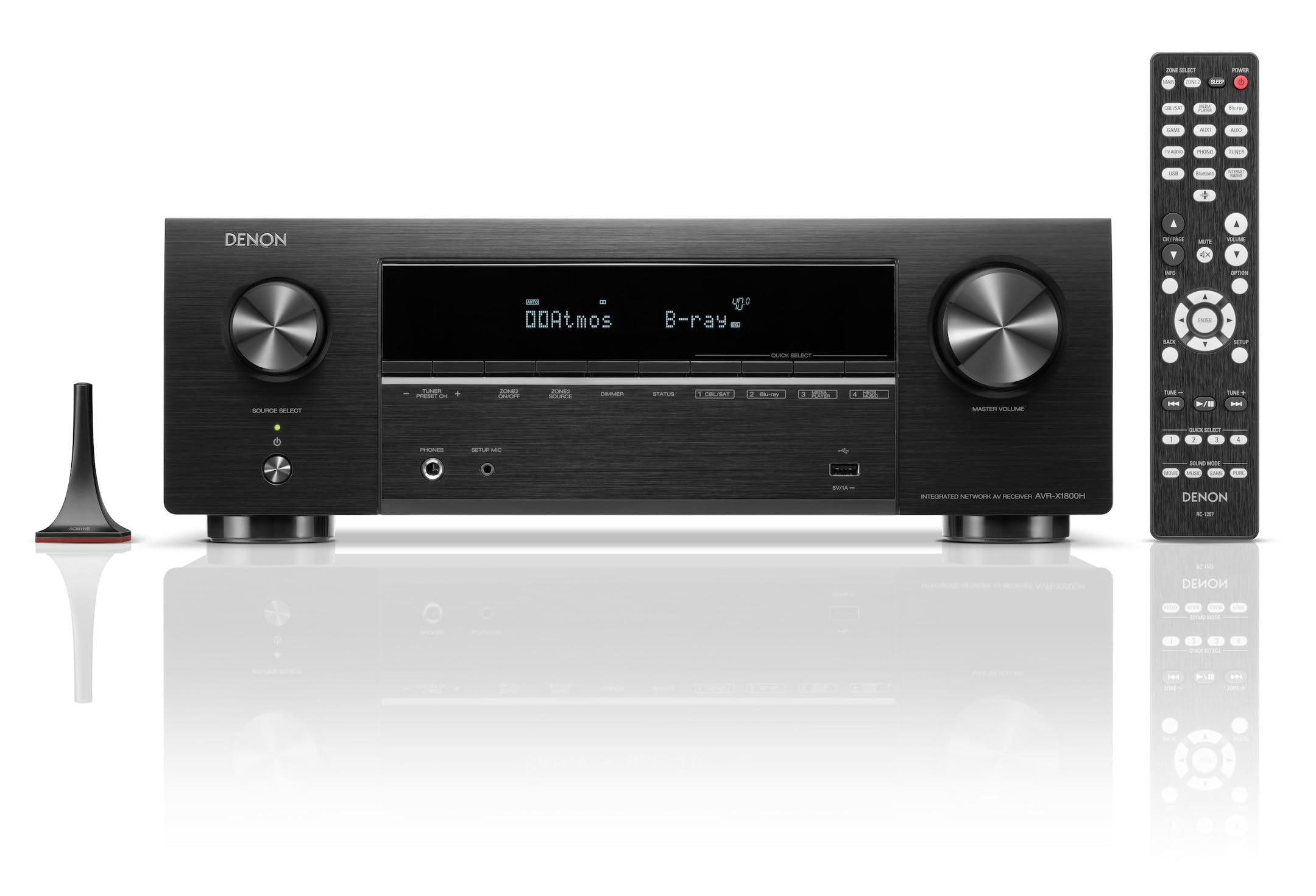 Denon AVR-X1800HDAB 7.2-Kanal AV-Receiver, HiFi Verstärker mit Dolby Atmos, DTS:X, 6 HDMI Eingänge und 1 Ausgang, 8K HDMI, Bluetooth, WLAN, AirPlay 2, HEOS Multiroom, Alexa kompatibel 3