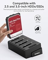 ORICO 40TB 4 Bay USB 3.0 External HDD SSD Docking Station Cloner Tool-Free view 4