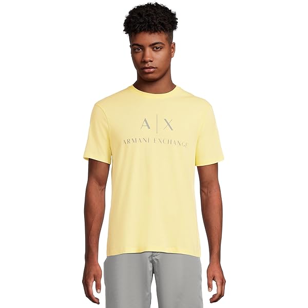 Armani Exchange Men's Corporate Logo Tee, Roasted Cashew, M