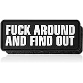 XMJY Fuck Around and Find Out Morale Patches, 1-Pack | Funny Tactical FAFO PVC Patch with Hook and Loop Backing for Backpacks, Dog Harnesses, Vests, Hats and Helmets