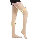 Myshear Medical Compression Stockings for Women and Men, 20-30 mmHg Thigh High Compression Socks, Closed Toe Graduated Compression Hoses, Long Circulation Pressure Stockings for Varicose Veins, Edema