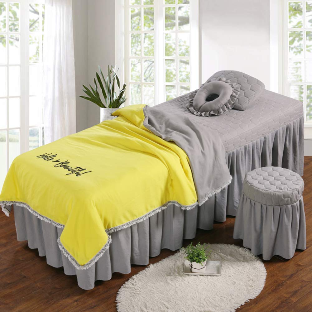 ラッピング不可 刺繍 R そして 居心地の良い キルト セット シート テーブル マッサージ 寝具 サロン ビューティー セット ベッドスカート マッサージ 綿 70x185cm 70x185cm R B07r9nynhb ベッドカバー Wwmp Org Za