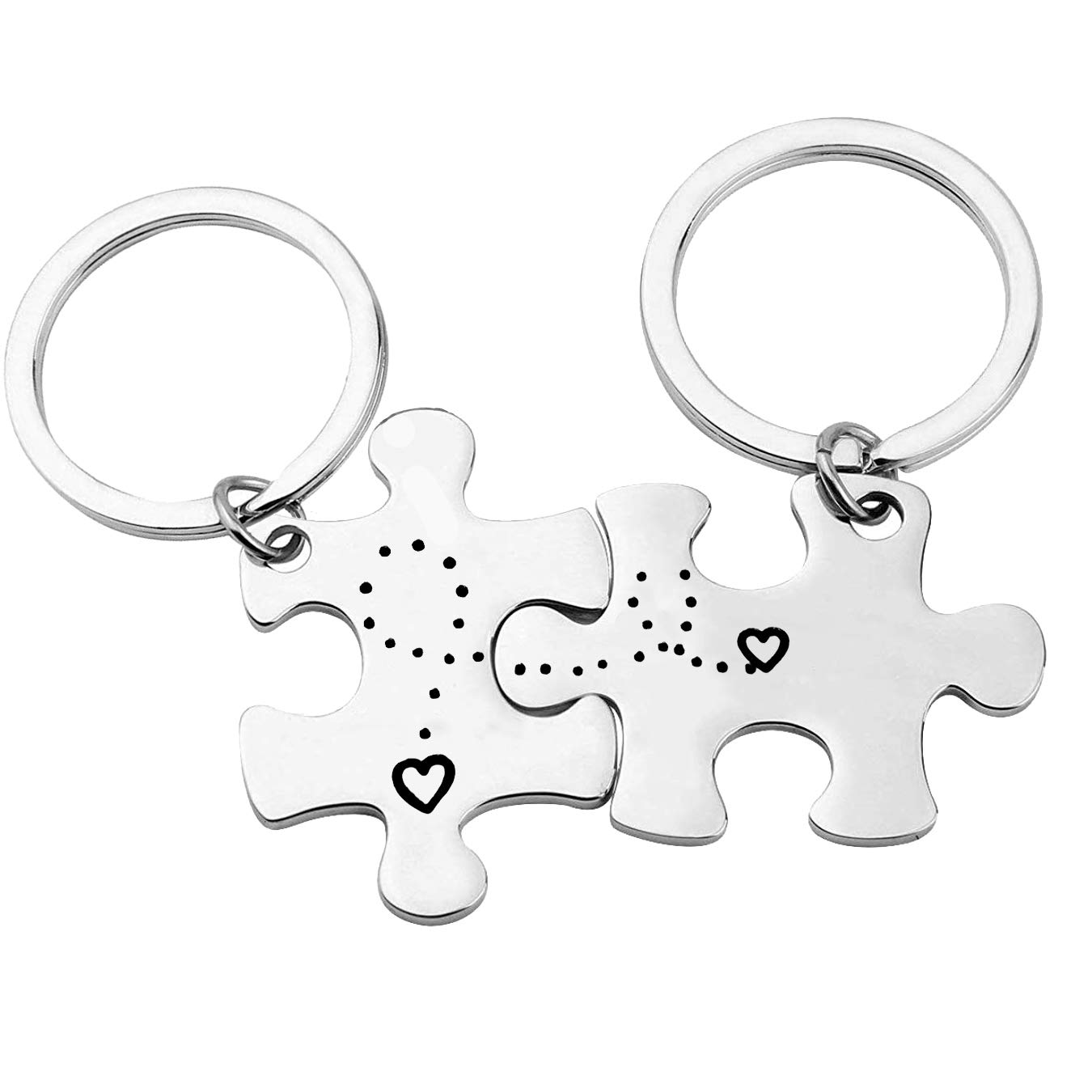 Huwujiu Valentines Day Gifts for Couples Anniversary Keyring Gifts for Boyfriend Girlfriend Husband Wife Wedding Anniversary Christmas Birthday Gift Couple Keyring Gift for Him and Her