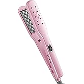 VOLOOM Petite 1” Inch Professional Volumizing Ceramic Flat Iron - Hair Volumizer & Styling Tool with Adjustable Temp & Auto Shut-Off for Lasting Volume for Medium or Fine Hair - Heat Resistant Case