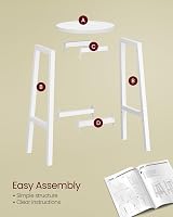VASAGLE Bar Stool Set of 2 Round Chair High Kitchen Seat 65 cm view 6