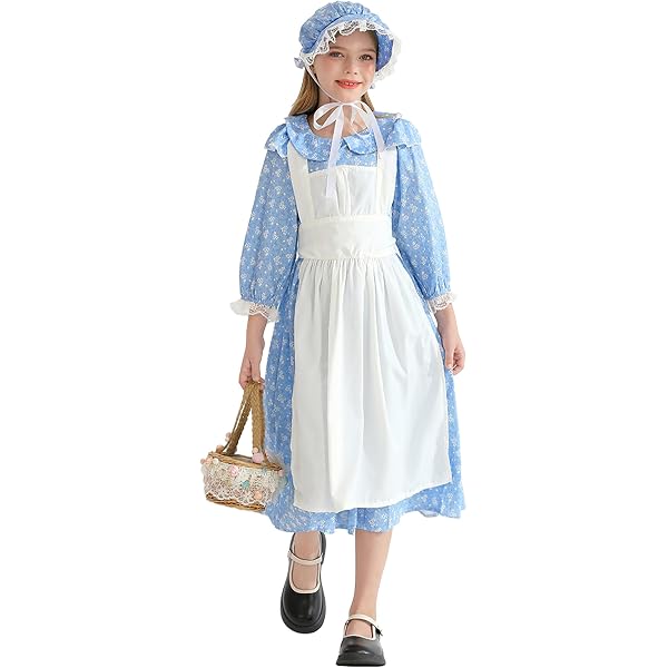 Dress Up America Pioneer Girls Girl Pioneer Costume Set | Prairie Dress Up America Pioneer Girls Girl Pioneer Costume Set | Prairie