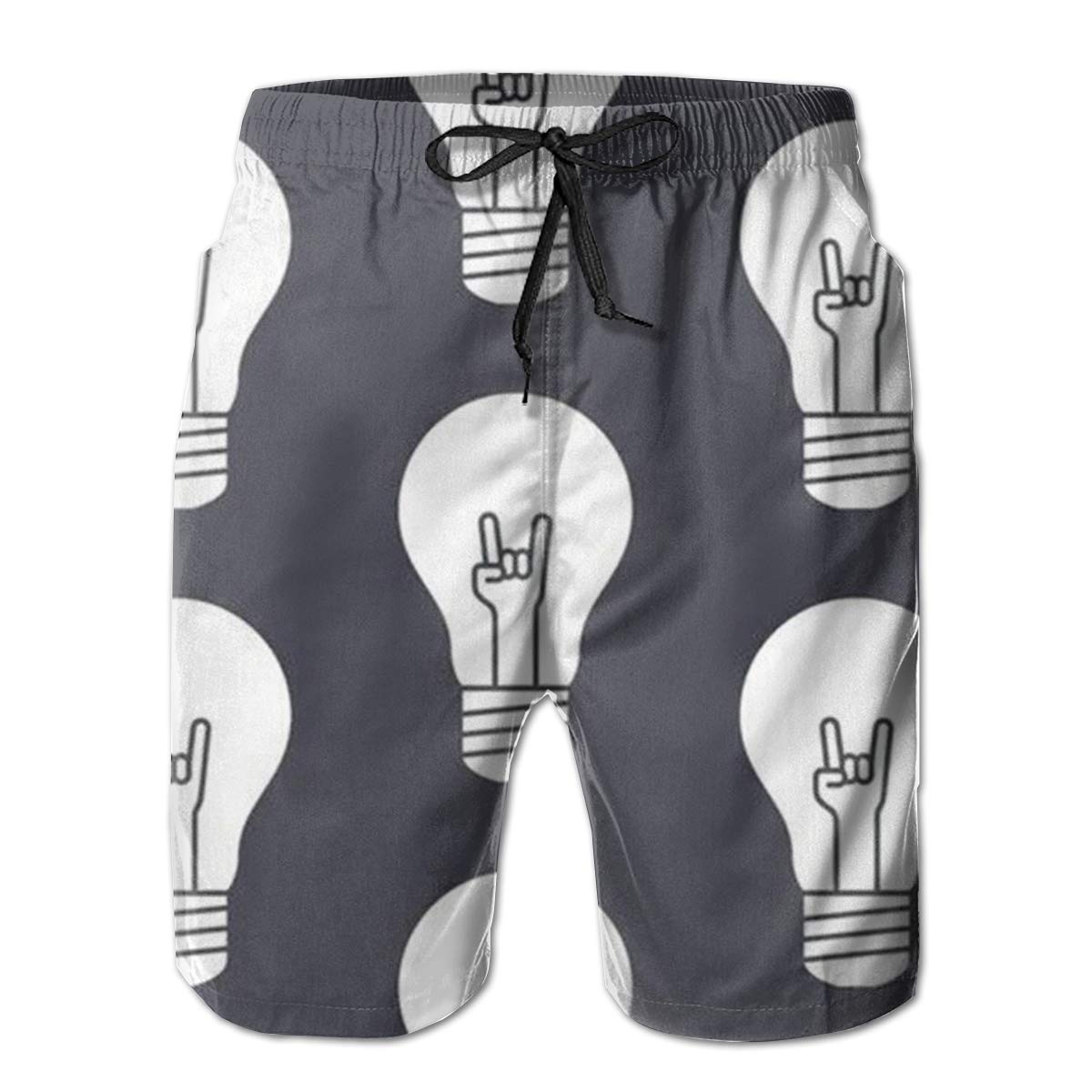 White Light Bulb Funny Swim Trunks 