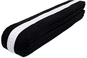 AAMA Color Belts with White Stripe for Martial Arts - Taekwondo Karate Judo