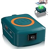 Fybemax Fast Wireless Charger Adapter for Makita 18V Battery - with Type C & USB Output, Wireless Phone Charger (No Battery)