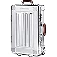 Sterling Pacific - 35L Cabin Travel Case - Full Aluminum Carry On Luggage, Italian Leather Handles