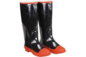 CLC Rain Wear R21013 Red Sole and Toe Rubber Boot, Size 13