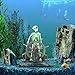 Delight eShop Action-Aquarium Skeleton Pirate Captain Ornament Fish Tank Landscape Decoration