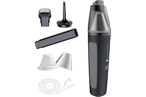 PATO Handheld Vacuum, 13000PA Portable Cordless Car Vacuum Cleaner, Suction and Blow 2-in-1 Dust Removal Vacuum Cleaner for Car, Home, Office, Pet. Black