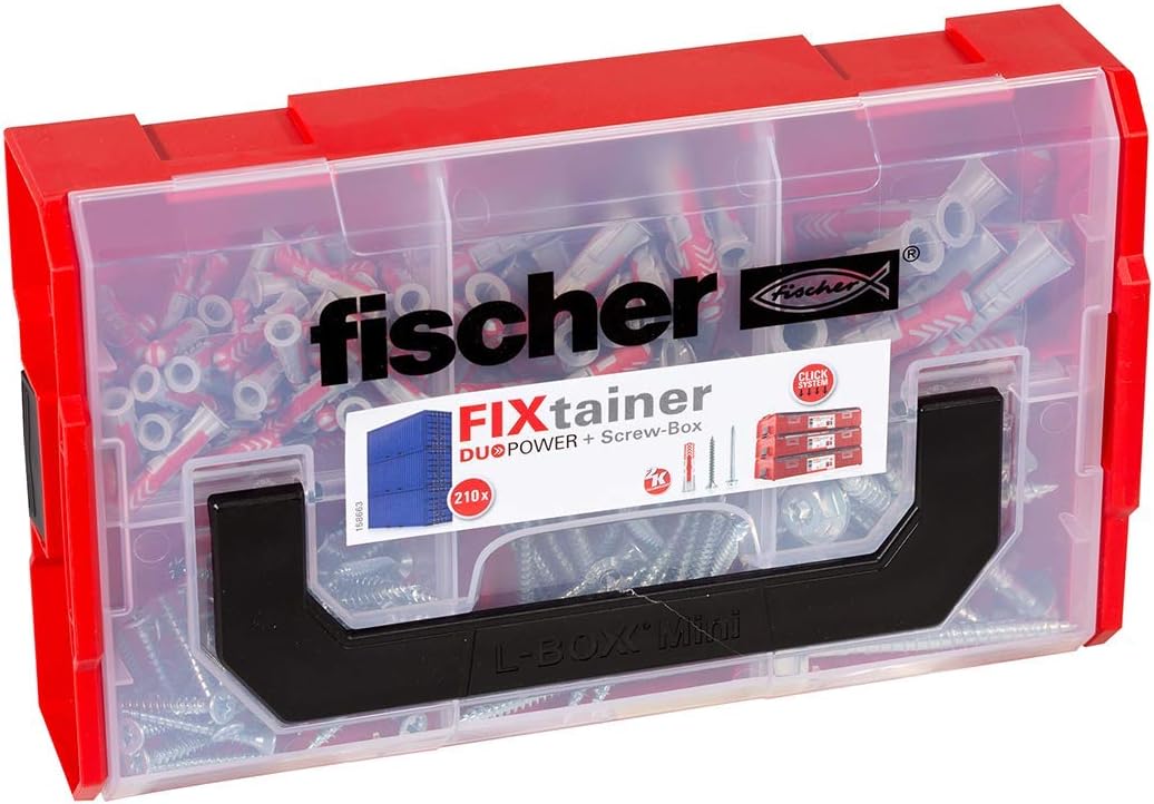 Fischer 536162 DUOPOWER Wallplug with Screws, Red/Grey/Metal - Image 4