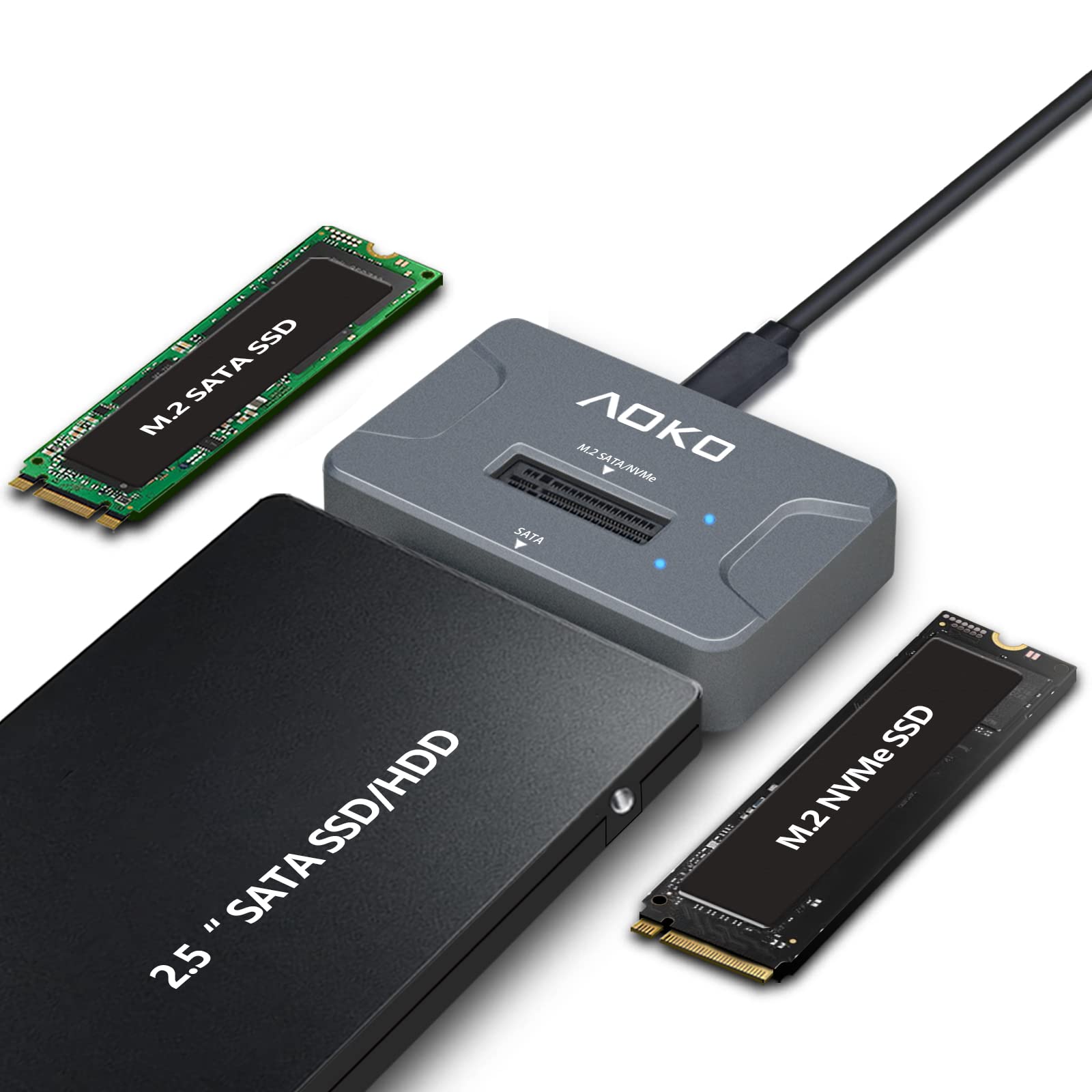 NVMe to USB 10Gbps SSD Docking Station to USB Adapter