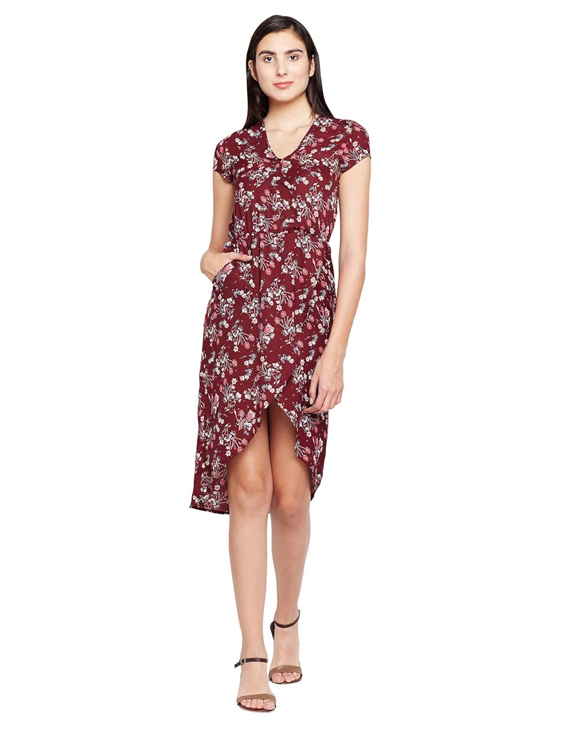 polyester wrap dress