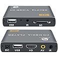 ByDiffer 4K Digital Media Player, TV MP4 Video Player for USB Drives and SD Cards, Ultra HD, H.265/HEVC, Digital Signage, Looping and Auto Playback, HDMI and AV Output (Grey)