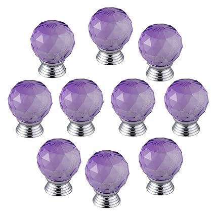 Amazon Com Vipeco 10x Sphere Light Purple Crystal Handle Modern