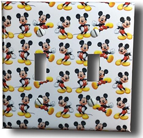 Mickey Mouse Double Toggle Light Switch Plate Cover