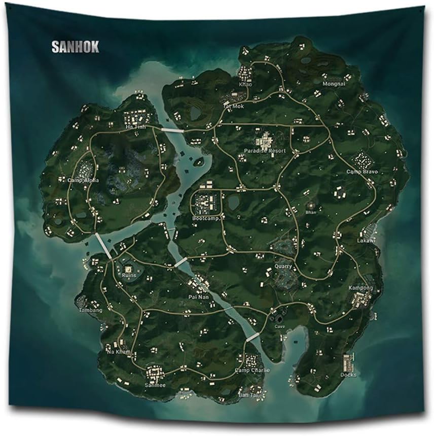 GuoYq Tapestry,Pubg Playerunknown'S Battlegrounds Wall Hanging Multi Color Hippie Room Decor Hanging Bedspread Decorations Hippie Decor Wall Cloth Tapestry by