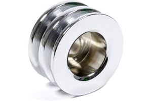 Powermaster Alternator Pulley, V-Belt, 2 Groove, 2.625 in Diameter, Steel, Chrome, Powermaster Alternators, Each