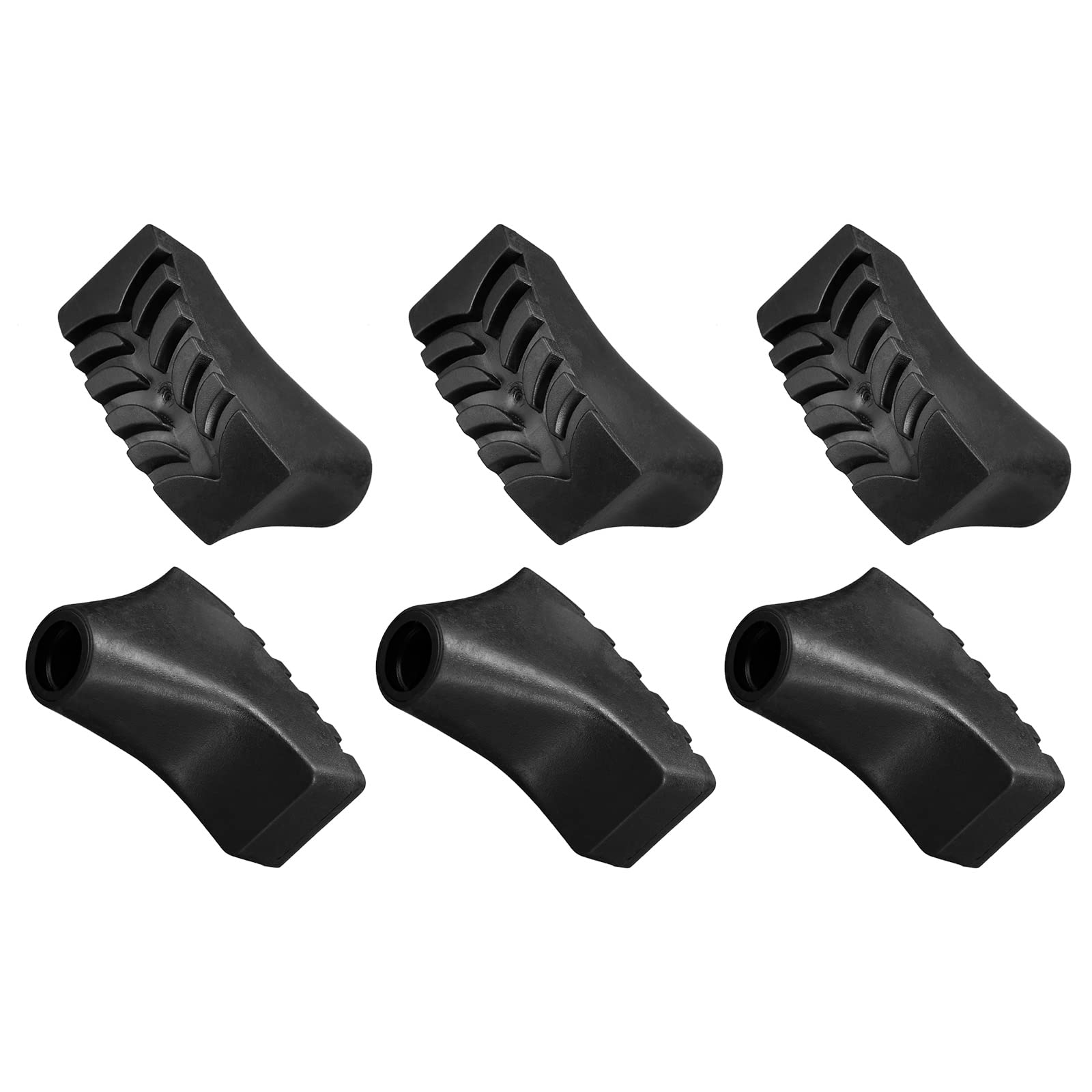 PATIKIL Trekking Pole Tips, 6Pcs Cane Hiking Stick Tip Protectors Replacement Accessories Adds Grip Shock Absorbing for Outdoor Climbing Ski Poles