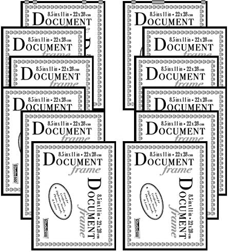 Studio 500, 8.5 by 11-inch, The Original Document Photo Frame, Black, 12-Pack