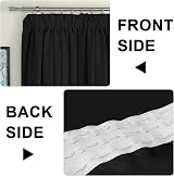 H.Versailtex Blackout Curtains 66x72 Two Panels Pencil Pleat Thermal Room view 5