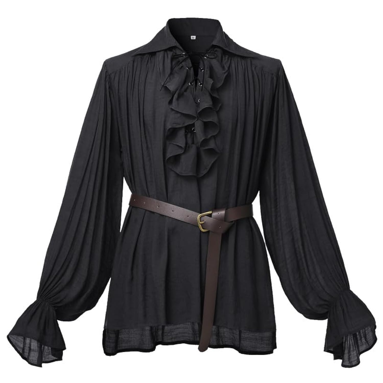 GRACEART Men Medieval Pirate Shirt Women Vampire Renaissance Shirts Nordic Captain Victorian Tops