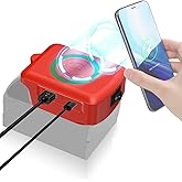 Wireless Charger for Milwaukee M-18 18V Battery,15W Max Wireless Charging Adapter,with USB-A&USB-C 2.1A Fast Charge Ports,Cell Phone Chargers Using Tool Battery