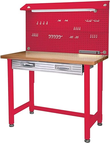 Seville Classics UltraHD Lighted Workbench Red Mart4u