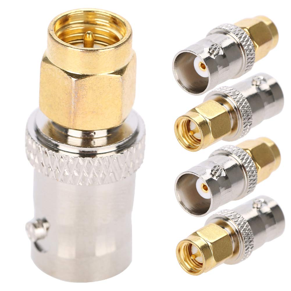 Eboxer 5PCS SMA to BNC Adapter, SMA Male to BNC Female Adapter Stable 50Ω SMA RF Connector