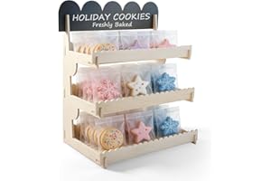 CheerBall Cookie Display Stand for Vendors, 3 Tier Cookie Display Stand, Tiered Cookie Stands for Display for Bakers, Market 