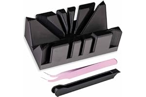 ARSTBETY Stained Glass Multi Angle Soldering Jig Tool and Stained Glass Hand Foiler Tweezer, 30°,60°,90°,120°,150°,180°