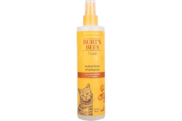 Burt's Bees for Cats Natural Waterless Shampoo with Apple and Honey | Cat Waterless Shampoo Spray | Easy to Use Cat Dry Shamp