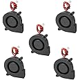 Comidox 5Pcs Black Brushless DC Cooling Blower Fan 5015S 5V 0.1-0.3A 50x15mm