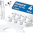 Replacement Ear Tips for AirPods Pro 2nd/1st Generation with Portable Storage Box & Cleaner Pen,Noise Reduction Holewith & Built-in dust Guard Screen,Silicone Ear Tips -L/Size 4 Pairs