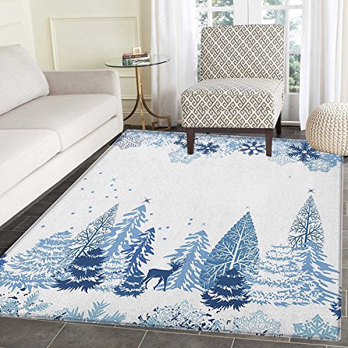 Artistic Winter Themed Rugs Scenery Rugs for the Season
