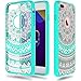 iPhone 7 Plus [5.5''] Case - Anwish Mint Mandala Totem Series Hybrid Protective Case with Soft TPU Bumper +Hard Back Cover [Scratch Resistant] Cover Case for iPhone 7 Plus