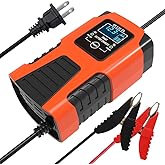 Car Battery Charger, 6V/12V 2Amp Smart Automatic Trickle Charger,Pulse Repair Battery Maintainer for Motorcycle Truck Lawn Mo