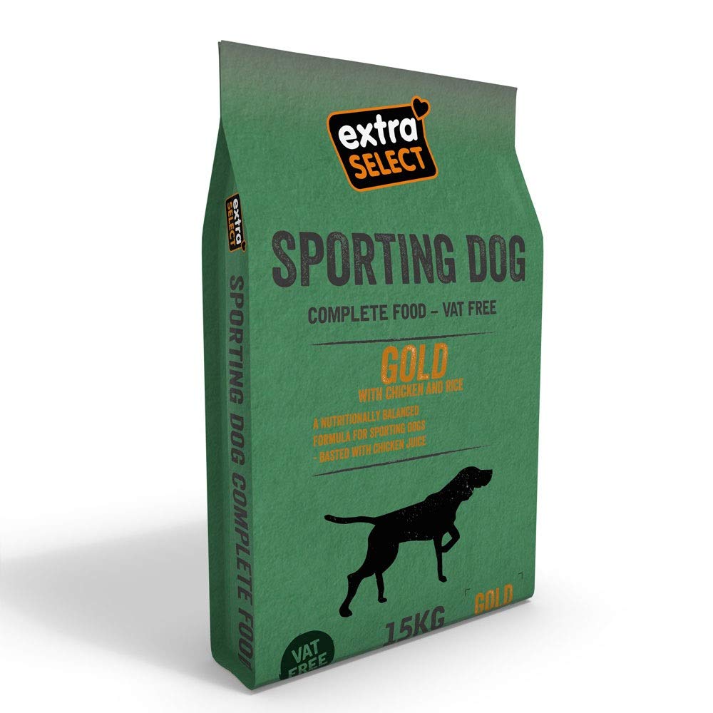 Extra Select Complete Dry Sporting Dog Food, Gold with Chicken and Rice, 15 kg