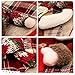 OurWarm Christmas Stockings, 3 Pcs 18 Inch Large Burlap Plaid Xmas Stockings with 3D Classic Snowflake Santa Snowman Reindeer Pattern Family Pack Stockings for Xmas Holiday Party Decorations