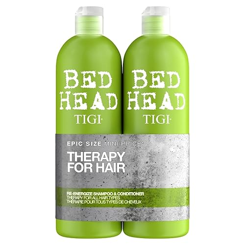 Bed Head by TIGI Re-Energise Shampoo & Conditioner Set - Deep Clarifying & Hydrating Smooth Hair Treatment, Strengthening, Shine Boosting, Colour-Safe, Professional Salon Care for All Hair Types