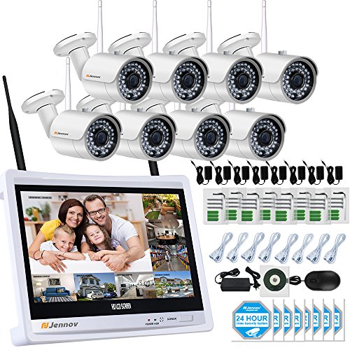Jennov 8 CH 1080P CCTV Wireless Security Camera System IP Bullet Wifi Cameras For Home Outdoor Indoor 12