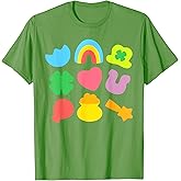 Lucky Charm Patricks Day Pot of Gold Irish Shamrock Rainbow T-Shirt