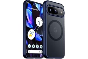 Renmou Magnetic for Google Pixel 9 Pro Case/Google Pixel 9 Case[Compatible with MagSafe] [Full Body Shockproof] Military-Grade Protection Slim,Translucent Matte Phone Case- Blue