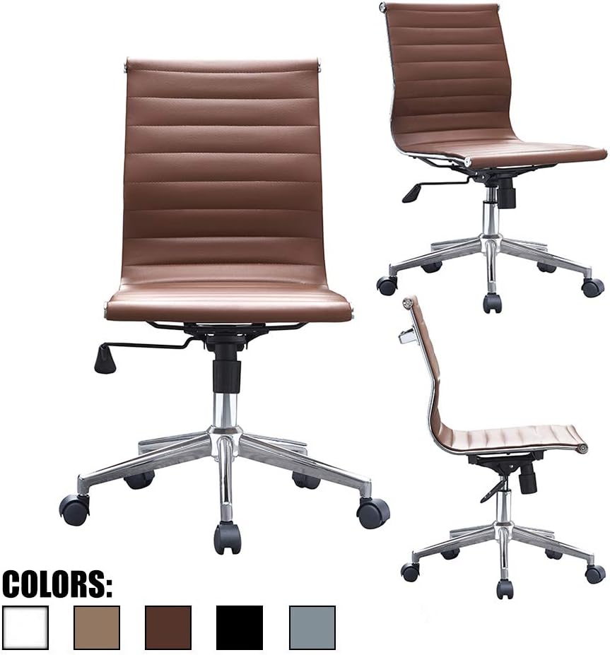 Best brown armless desk chair
