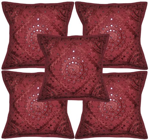 maroon decorative pillows